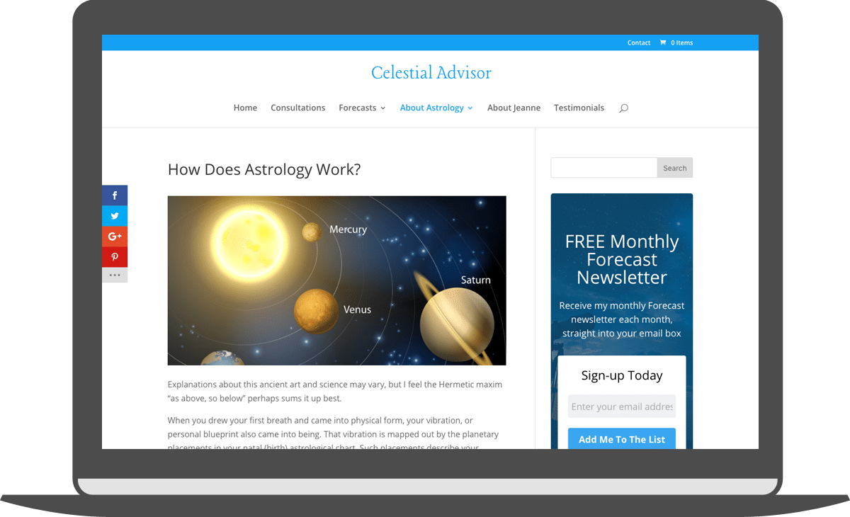 Celestial Advisor How Does Astrology Work Page
