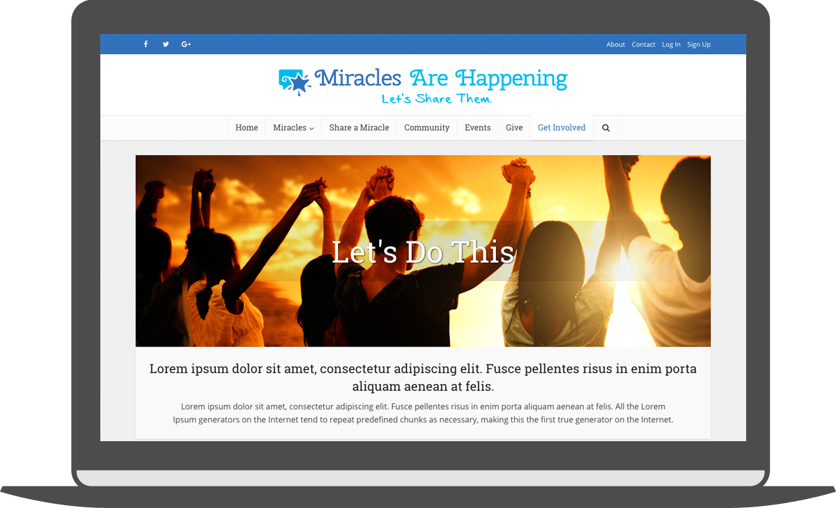 Miracles Are Happening Get Involved Page