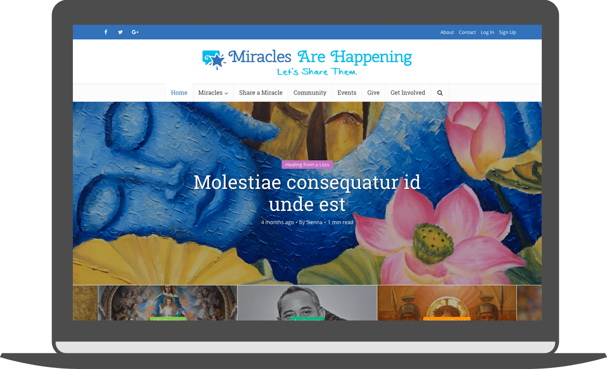 Miracles Are Happening Homepage