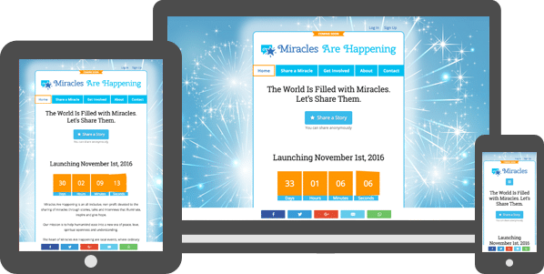 Miracles Are Happening - Coming Soon WordPress Site