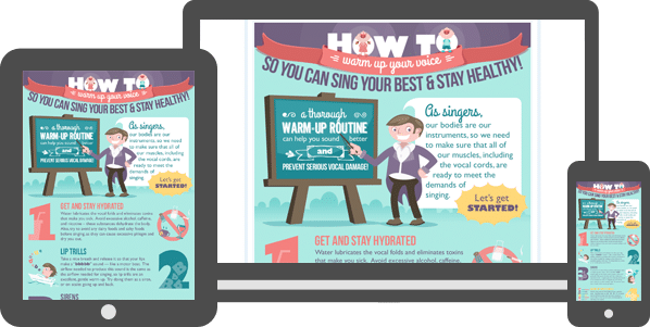 How to Warm up Your Voice Infographic