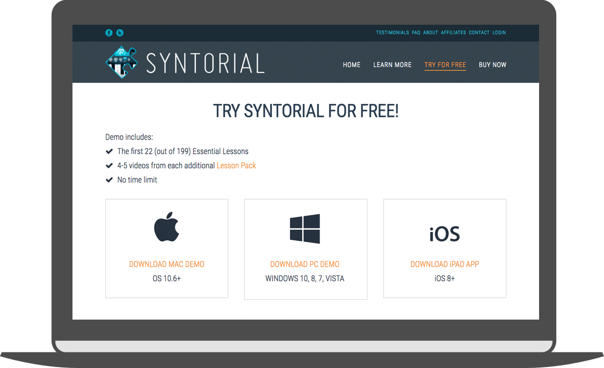 Syntorial Try For Free Page